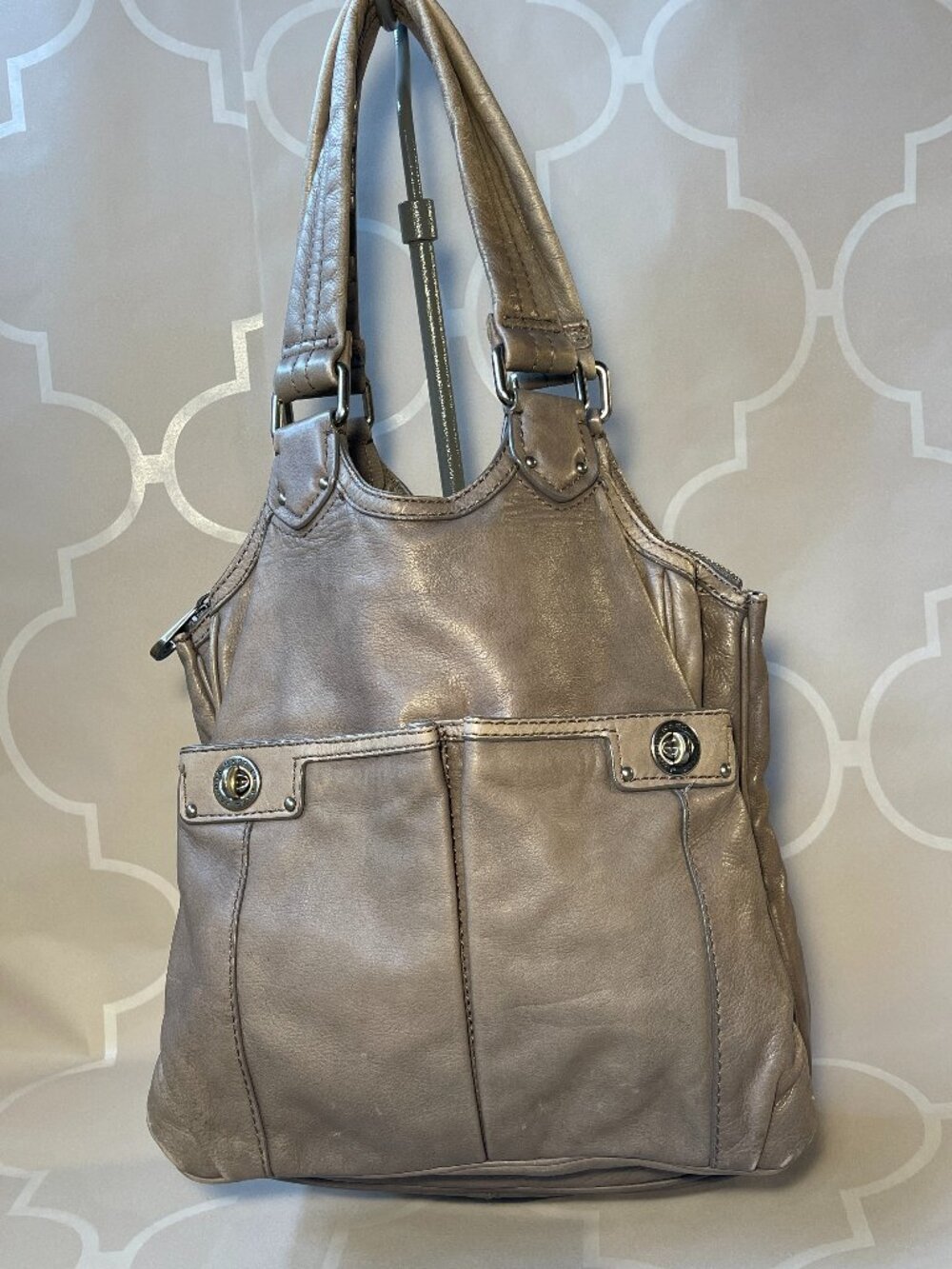 Marc by Marc Jacobs Totally Turnlock Teri Tote | Pebbled Leather Shoulder Bag